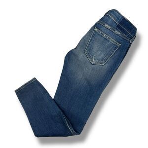 Amo Twist Distressed Skinny Denim Jeans In Montauk Size 25